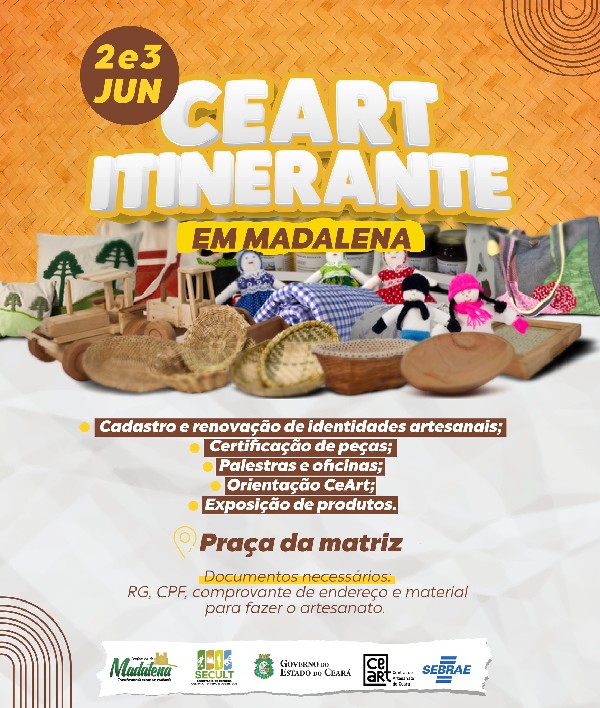 Vem aí a CeArt Itinerante em Madalena!